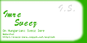 imre svecz business card